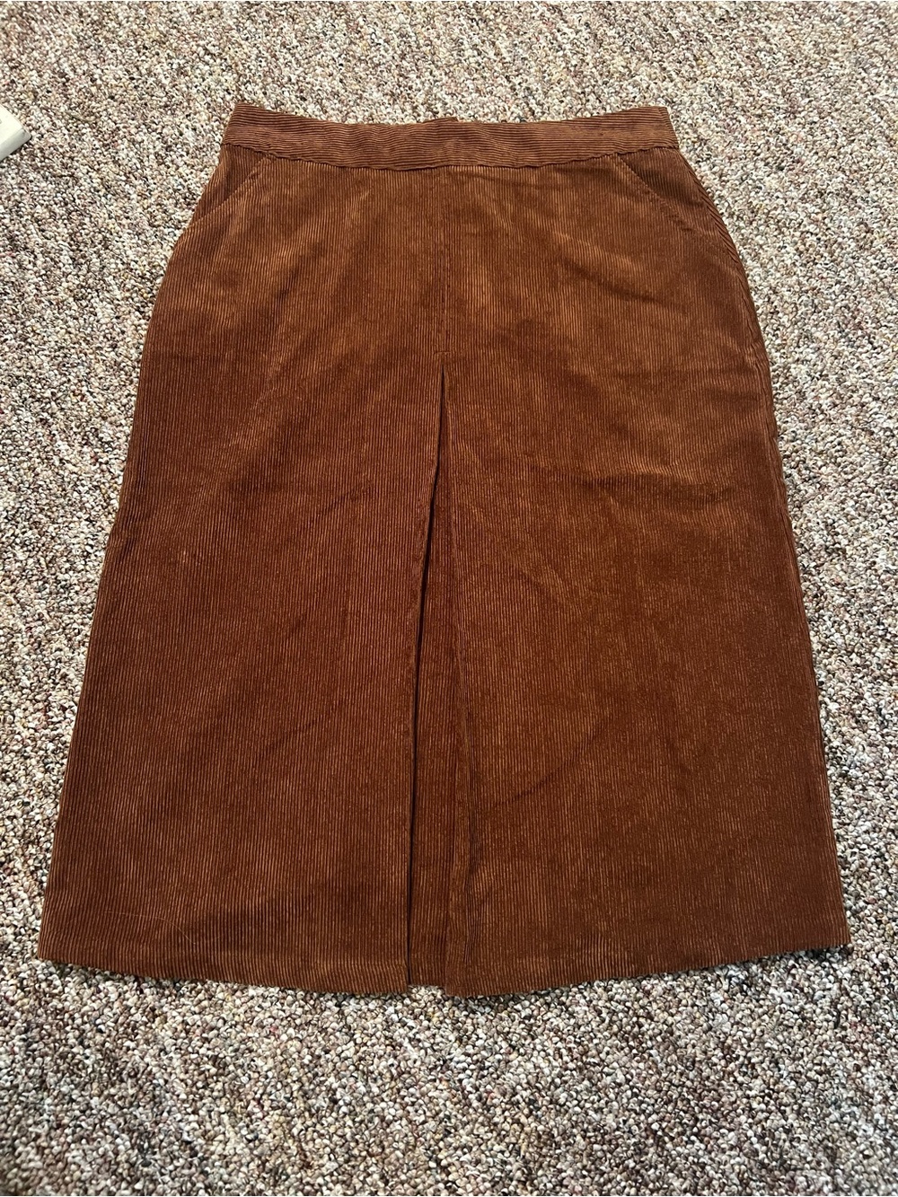 Christopher & Banks Women’s Brown Corduroy Long Length Skirt Size 6 New